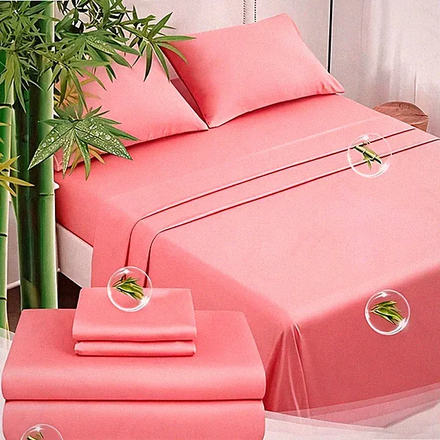 Bamboo Cooling Bed Sheet Set Queen King Deep Pocket Soft Breathable Bedding
