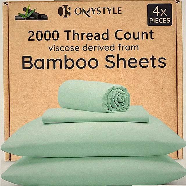 Bamboo Cooling Queen Sheet Set 4PC 6PC Deep Pocket Soft Breathable Bedding
