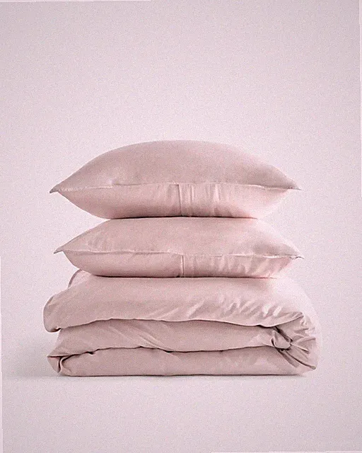 Bamboo King/Cal King Duvet Cover Set in Soft Blush