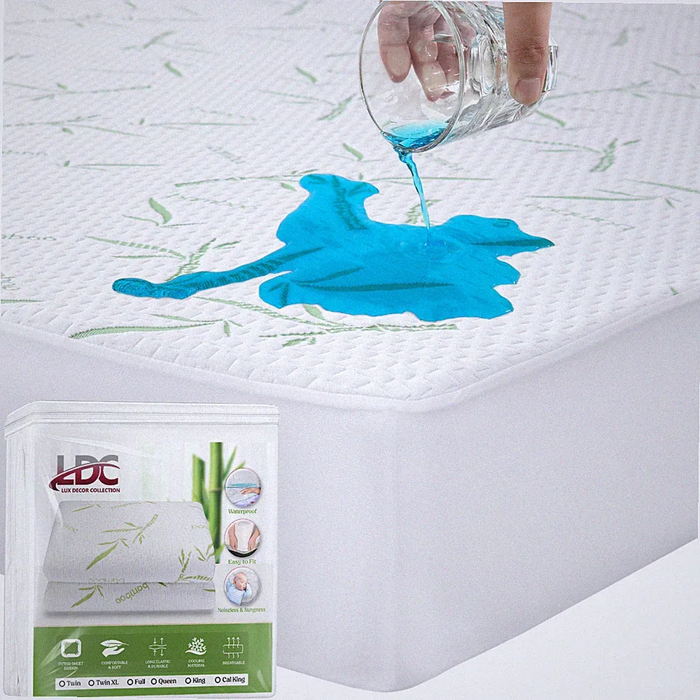 Bamboo Waterproof Mattress Protector Quilted Breathable Premium Mattress Cover