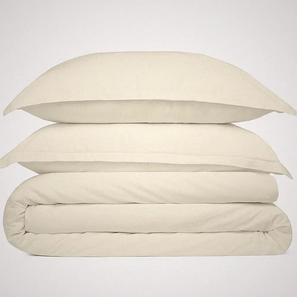 Cosy House Collection 100% Bamboo Duvet Cover - Cream, Full/Queen