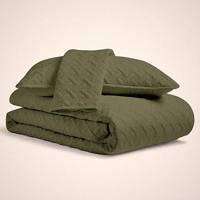 Cosy House Collection Luxury Rayon Derived from Bamboo 3-Piece Quilt Set