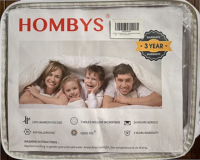 HOMBYS Lightweight Cooling Viscose from Bamboo King Size Comforter Gray 120x98