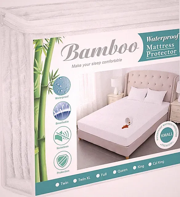 King Size Cooling Waterproof Mattress Protector Pad CoverBamboo Terry Top