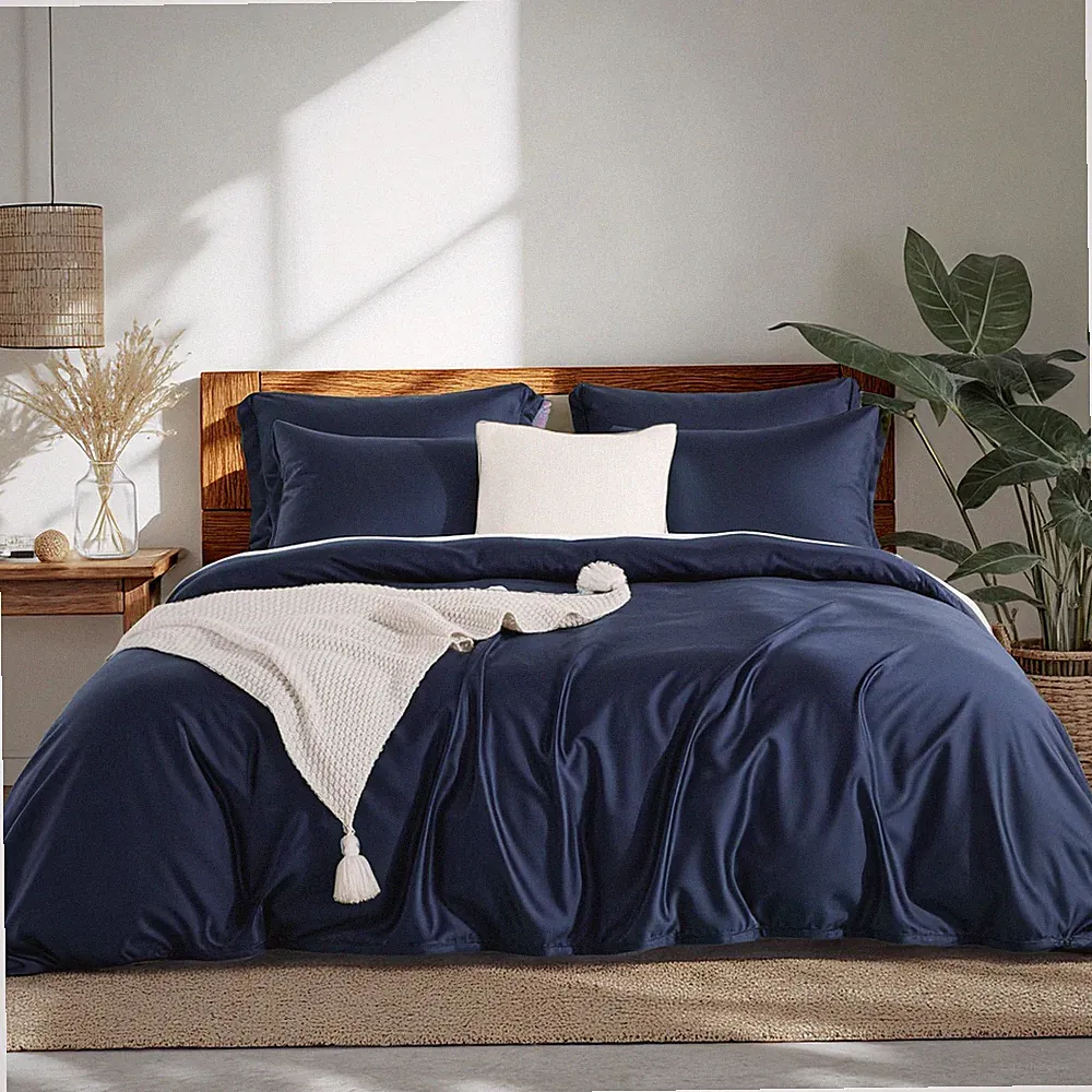** NEW Duvet Cover Set | Ultra Soft Bamboo | Cooling | Twin | 68" x 90" | Blue