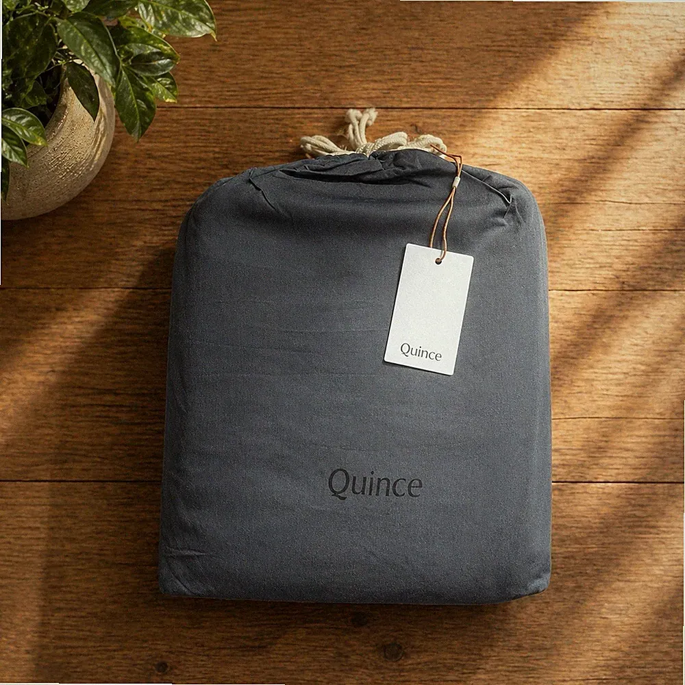 NEW Quince Bamboo Sheet Set With Flat Sheet Size Full - NightFall (Free Shipping