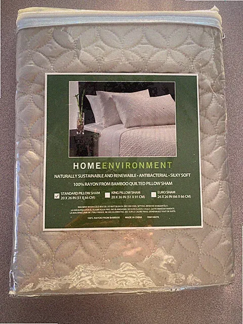 Pillow shams standard X 2. Standard 20x26 in Bamboo Quilted Silky Soft