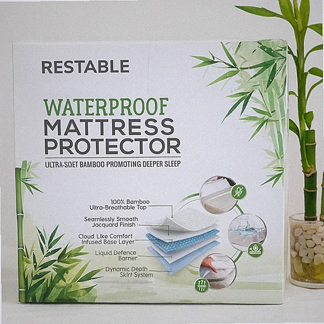 RESTABLE Ultra-soft 100% Bamboo Waterproof Mattress Protector