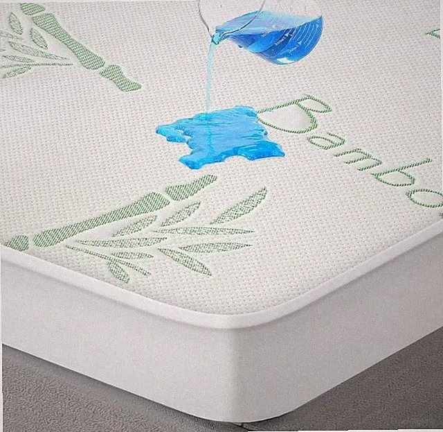 Twin Bamboo Mattress Protector Deep Pocket Waterproof Breathable Dustproof Cover