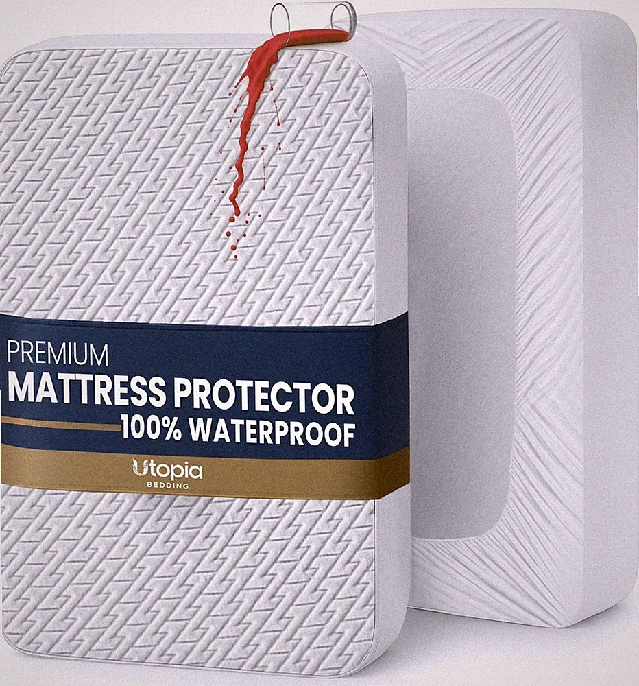 Utopia Bedding Waterproof Mattress Protector Queen Size, Premium 3D Air soft...